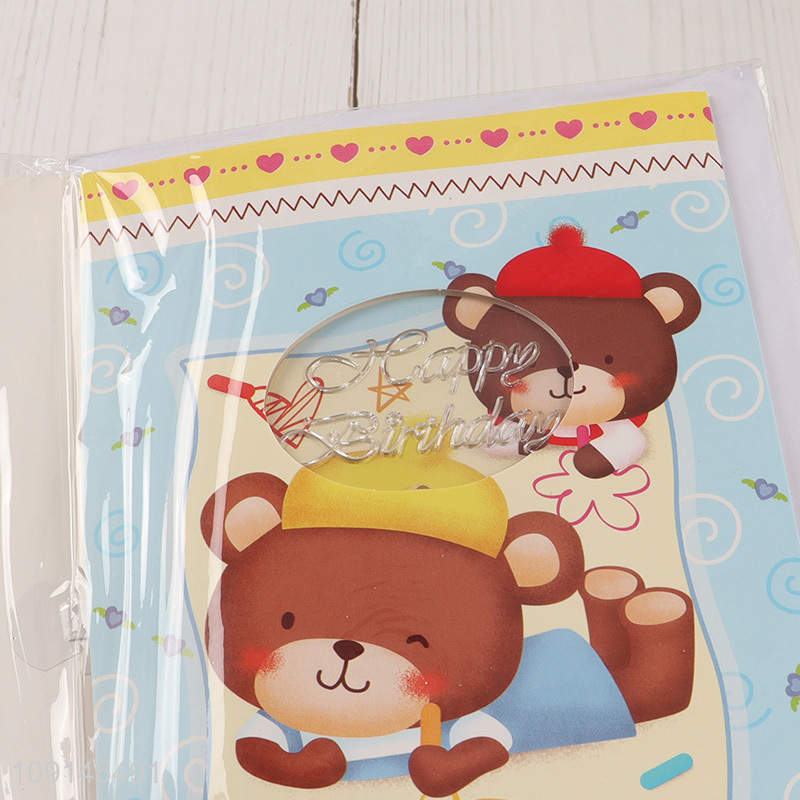 Best sale paper diy happy birthday music greeting cards for gifts