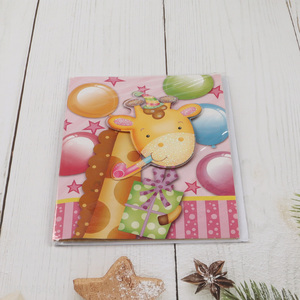 Factory supply cartoon children happy birthday music greeting cards for sale