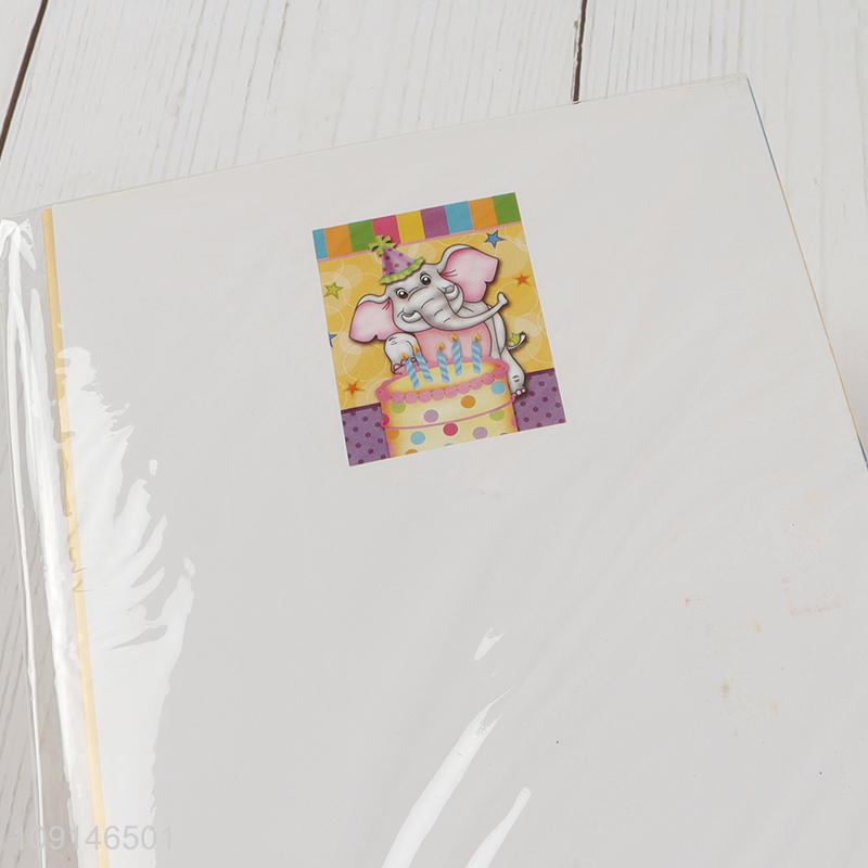 New arrival cartoon kids happy birthday diy music greeting cards