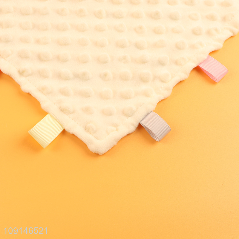 Top selling soft baby soothing plush blanket baby teether toy