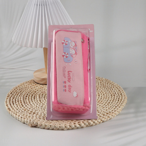 Hot items pink cartoon girls students stationery pencil case with zipper