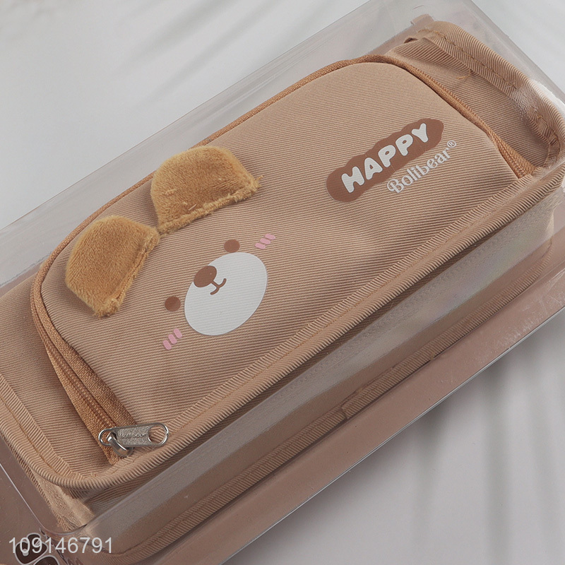 Popular products cartoon bear waterproof pencil case for school students