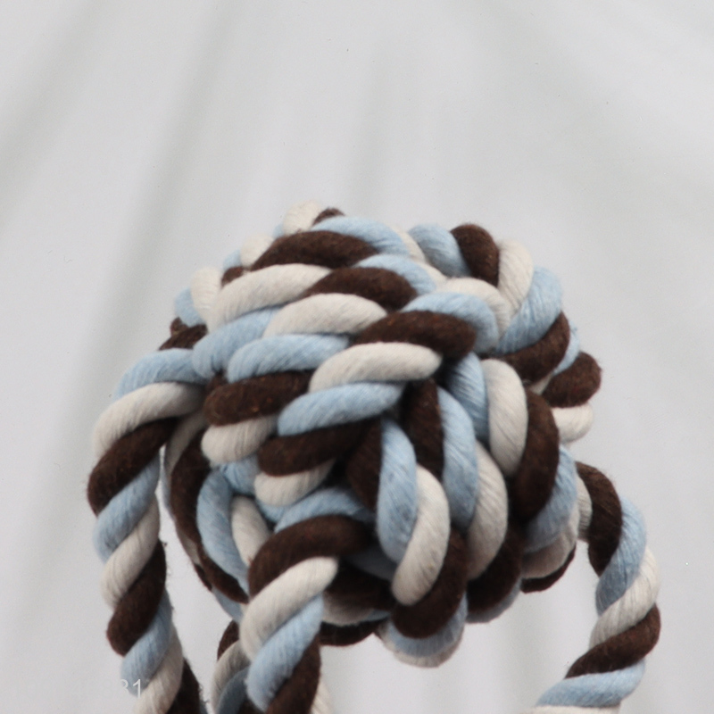 Yiwu market pet teeth cleaning interactive toys cotton rope chew toys