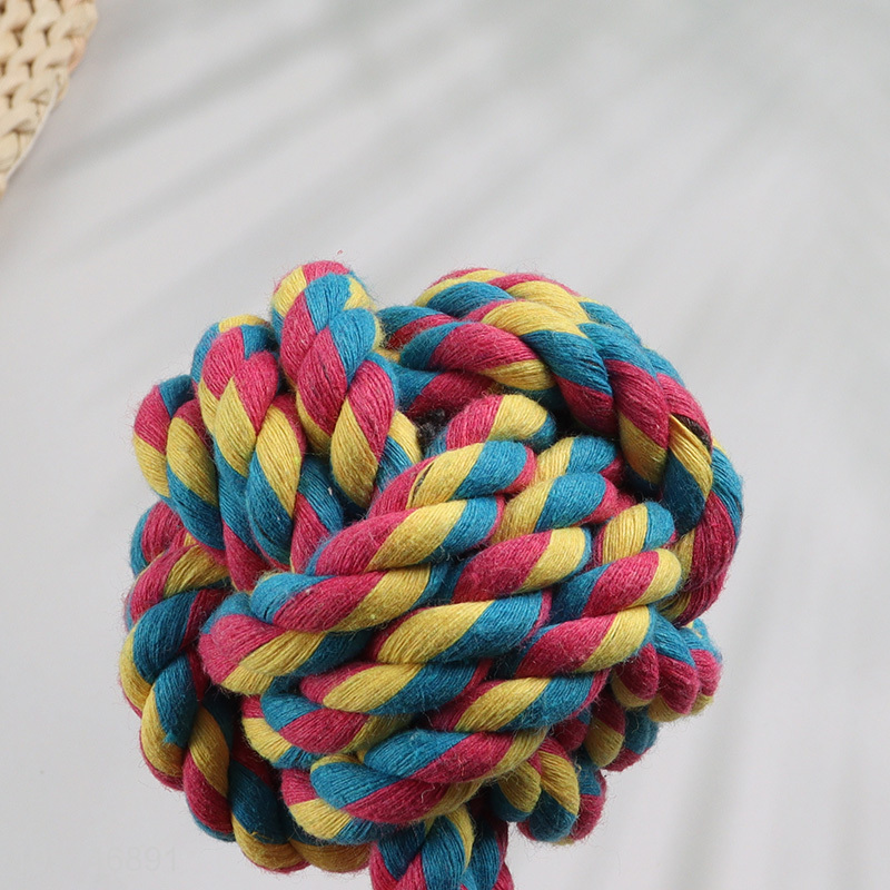 Popular products colorful pets puppy cotton rope chew toys training toys