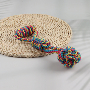 Popular products colorful pets puppy cotton rope chew toys training toys