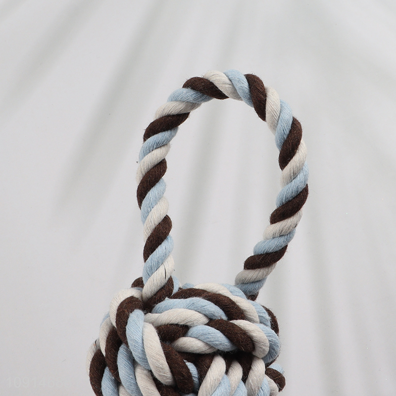 Yiwu market pet teeth cleaning interactive toys cotton rope chew toys