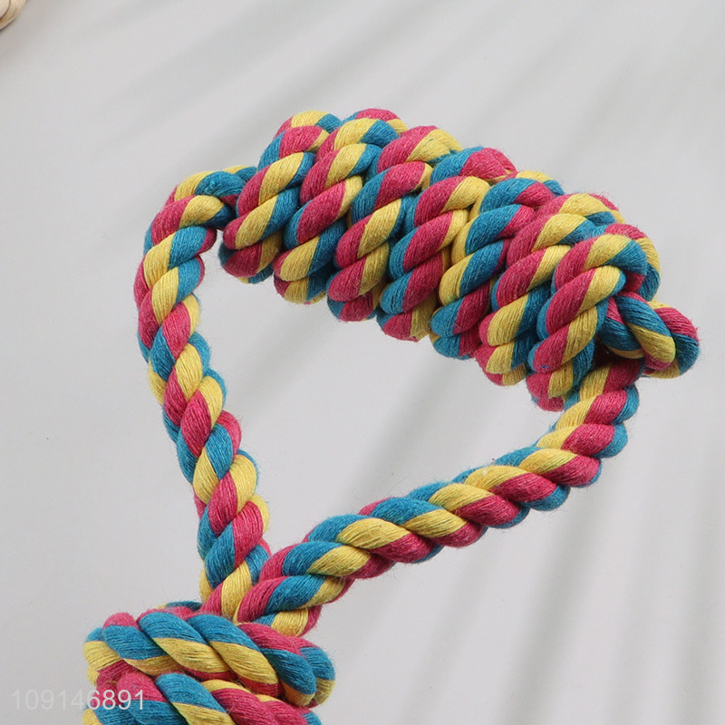 Popular products colorful pets puppy cotton rope chew toys training toys