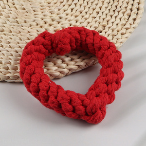 Low price red bite-resistant pet training interactive toys cotton rope chew toys
