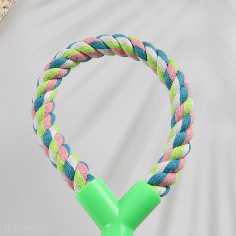 Top products bite-resistant pet cotton rope chew toys with ball