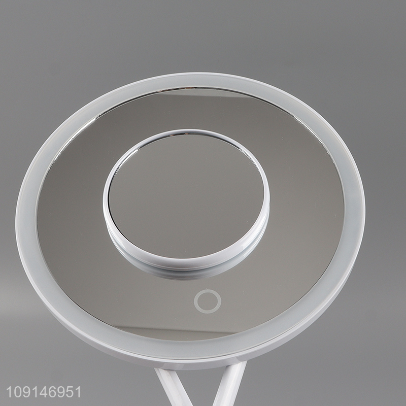 Hot selling round table mirror cosmetic mirror with led lights