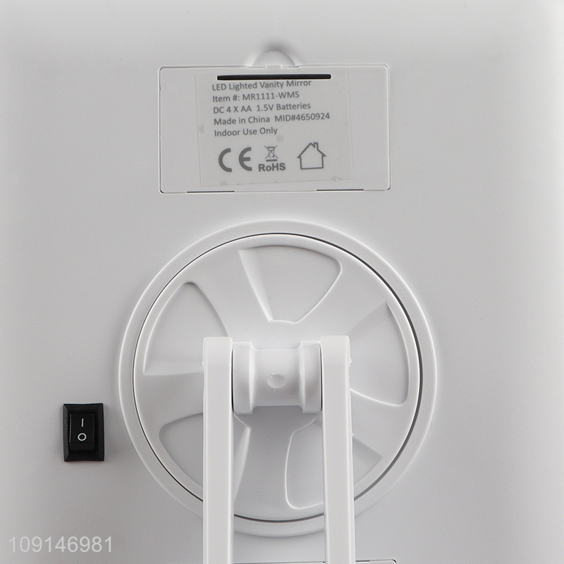 Good quality cordless led light up vanity mirror table mirror cosmetic mirror