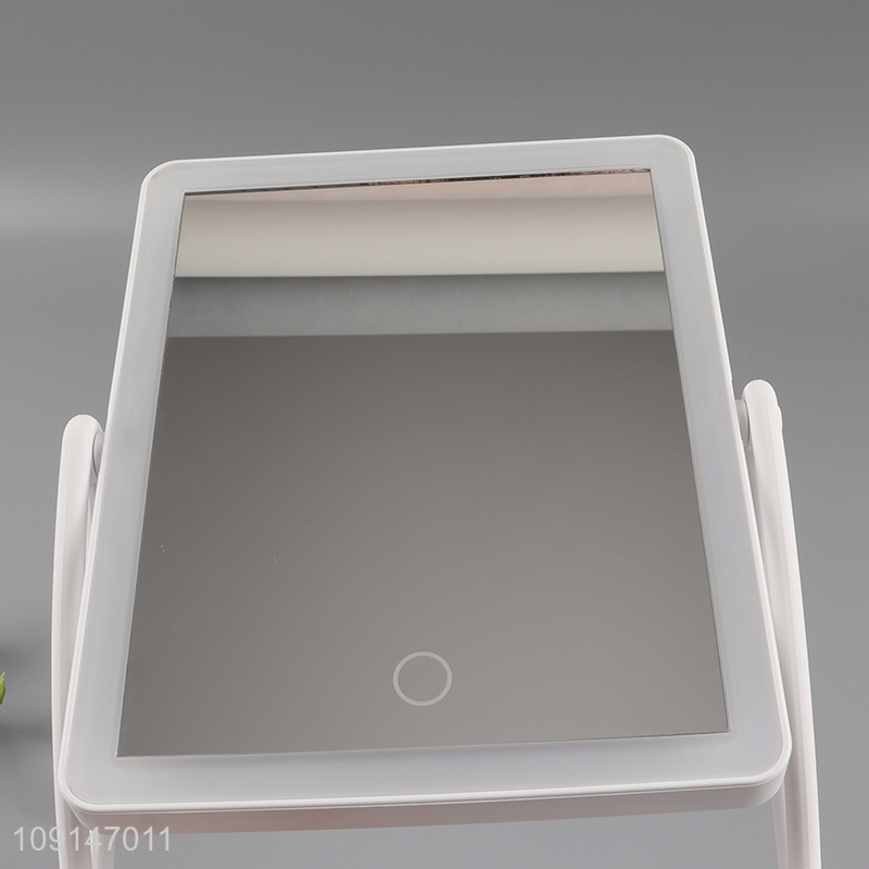 Online wholesale rectangle led light cup cosmetic mirror vanity mirror