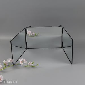 Wholesale Folding 3 Way Portable Vanity Cosmetic <em>Makeup</em> Barber <em>Mirror</em>