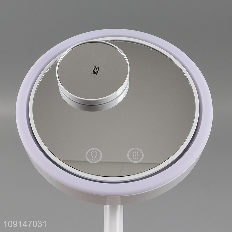 Popular products round led cosmetic mirror vanity mirror with breeze fan