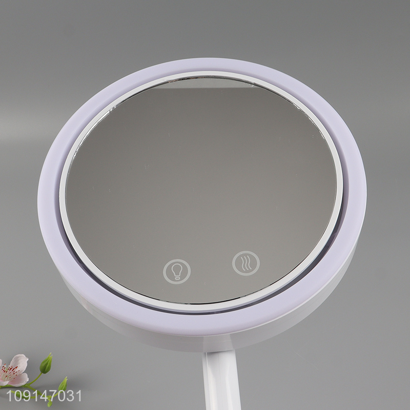 Popular products round led cosmetic mirror vanity mirror with breeze fan