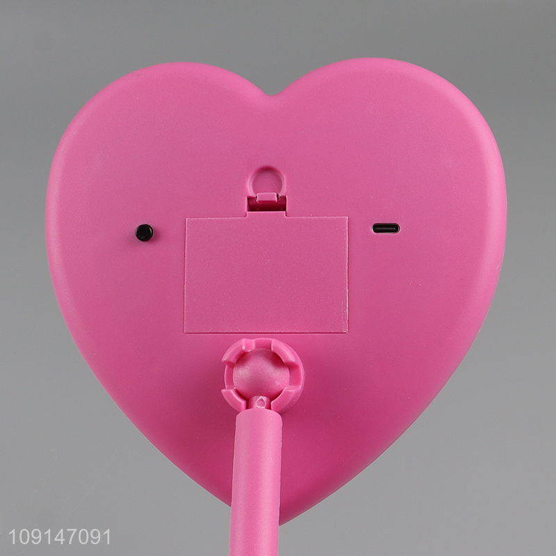 Factory price heart shape cosmetic mirror vanity mirror table mirror with led light