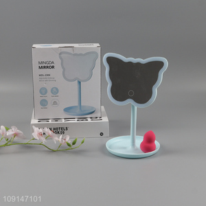 Hot sale butterfly shape adjustable led cosmetic mirror vanity mirror