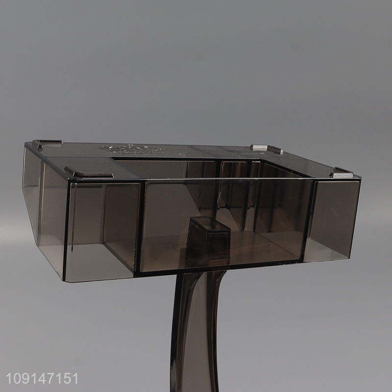 Top quality rectangle led light cosmetic mirror vanity mirror with storage box