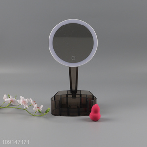 Most popular round led light cosmetic mirror vanity mirror table mirror