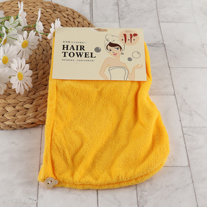 China Imports Coral Fleece Hair Towel Ultra Absorbent Hair Drying Towel