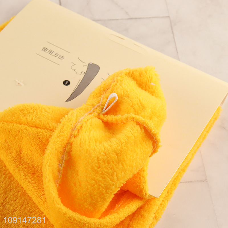 China Imports Coral Fleece Hair Towel Ultra Absorbent Hair Drying Towel