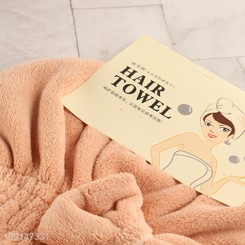 Factory Price Super Absorbent Microfiber Hair Towel Wrap for Women