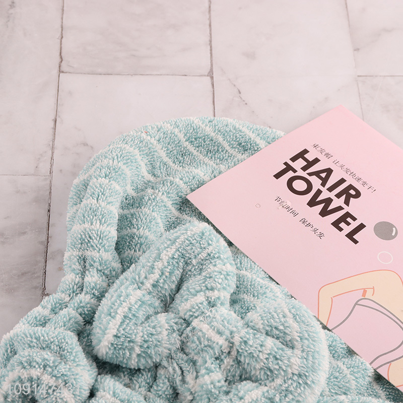 Factory Price Ultra Absorbent Fast Drying Microfiber Hair Towel Wrap