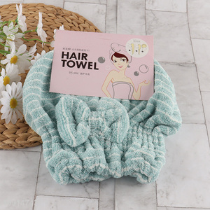 Factory Price Ultra Absorbent Fast Drying Microfiber Hair Towel Wrap