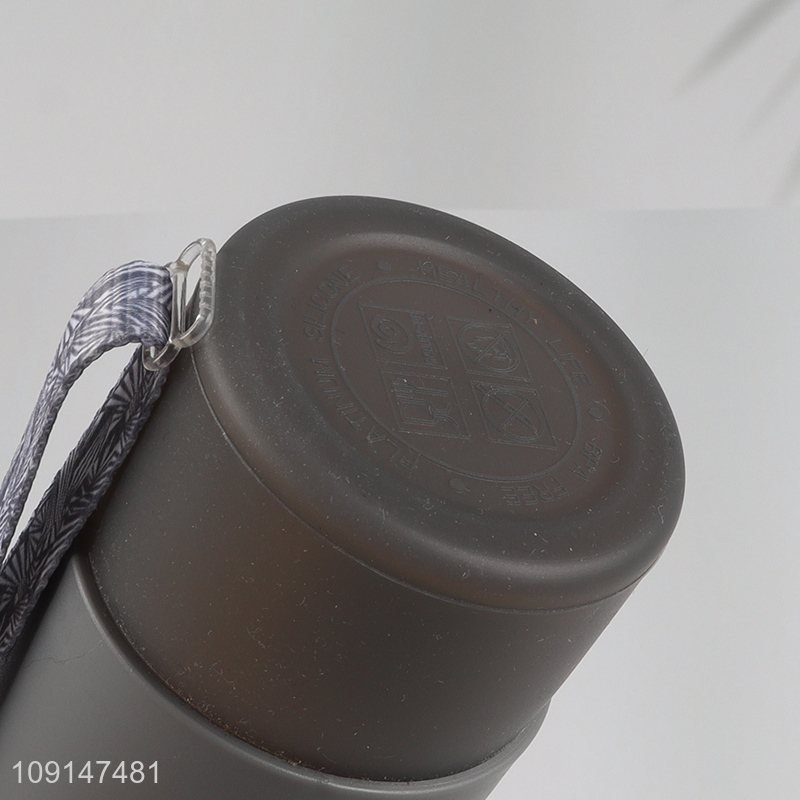 Hot selling portable 350ml silicone water bottle drinking bottle wholesale