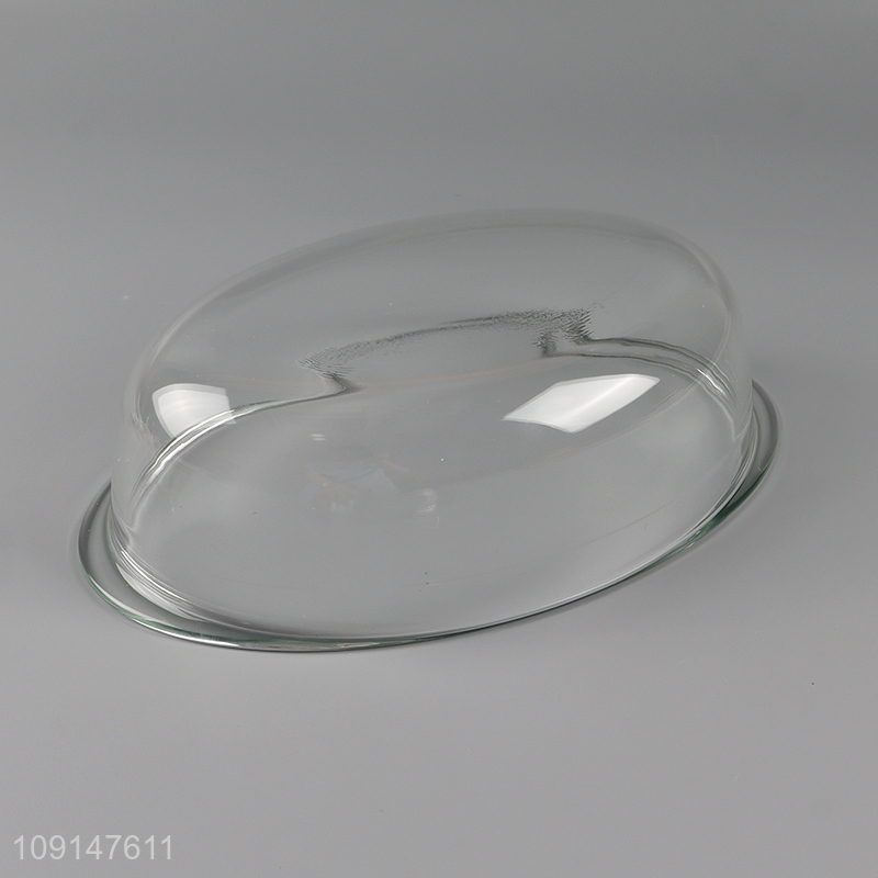 Top selling clear glass heat-resistant soup bowl salad bowl with lid