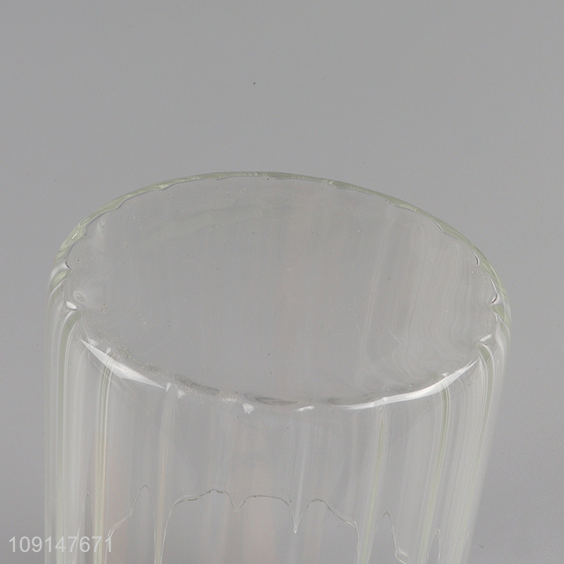 Factory price clear glass sealed storage jar with bamboo lid