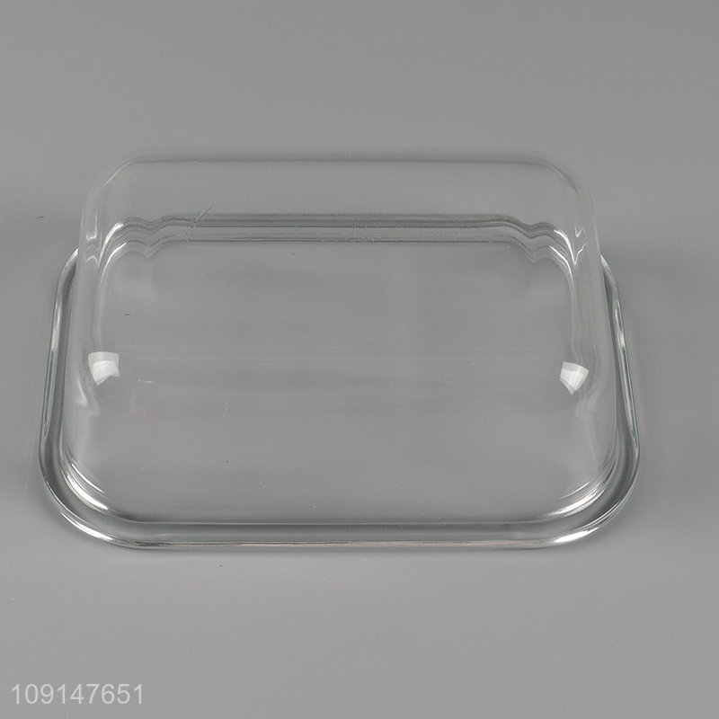 Low price clear glass heat-resistant food preservation box food container