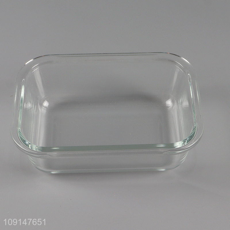 Low price clear glass heat-resistant food preservation box food container
