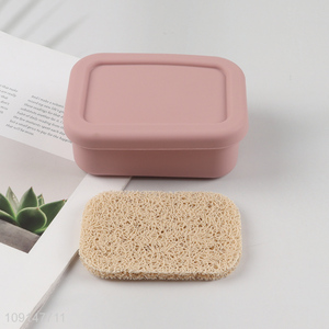 China factory bathroom accessories silicone soap box for household