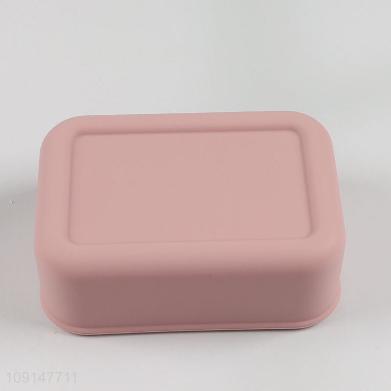 China factory bathroom accessories silicone soap box for household