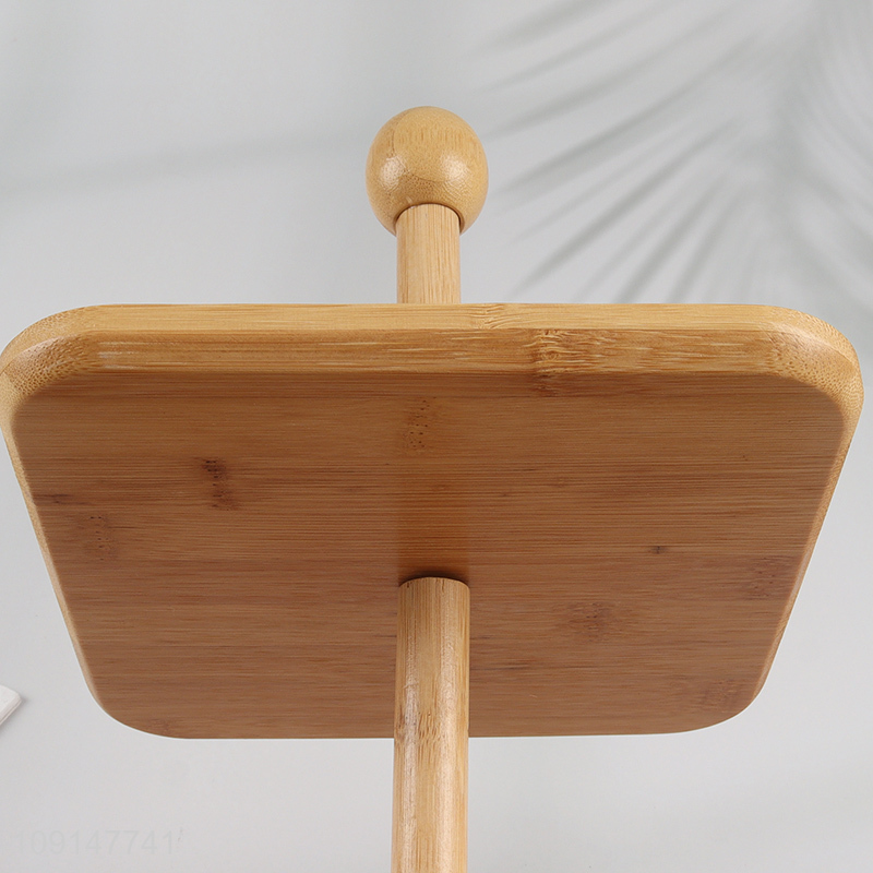 Good quality double layer bamboo food storage tray dessert tray