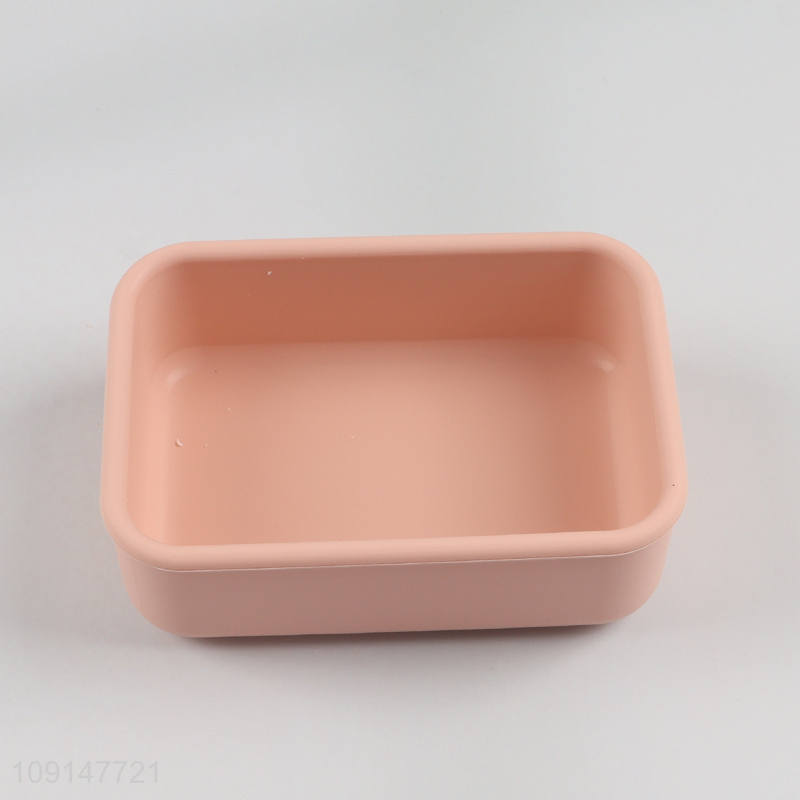 Most popular rectangle bathroom silicone soap box with lid