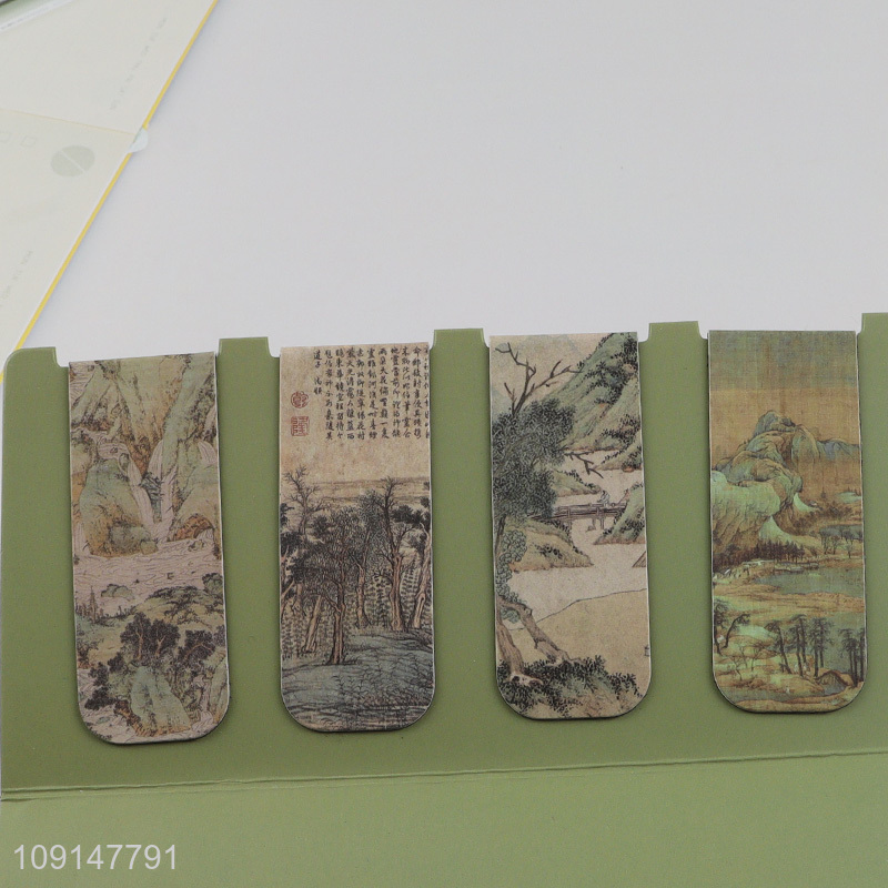 Top products 4pcs school students folding magnetic bookmark set