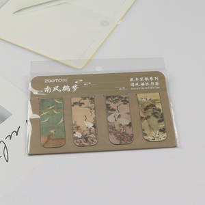 Online wholesale 4pcs folding magnetic bookmark magnetic page marker set