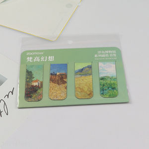 Top quality 4pcs magnetic bookmark magnetic page marker set for sale