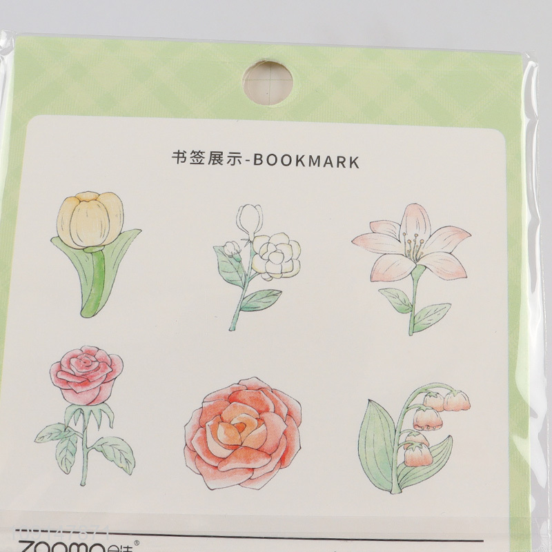 Good quality flower shape pvc bookmark page marker for gifts