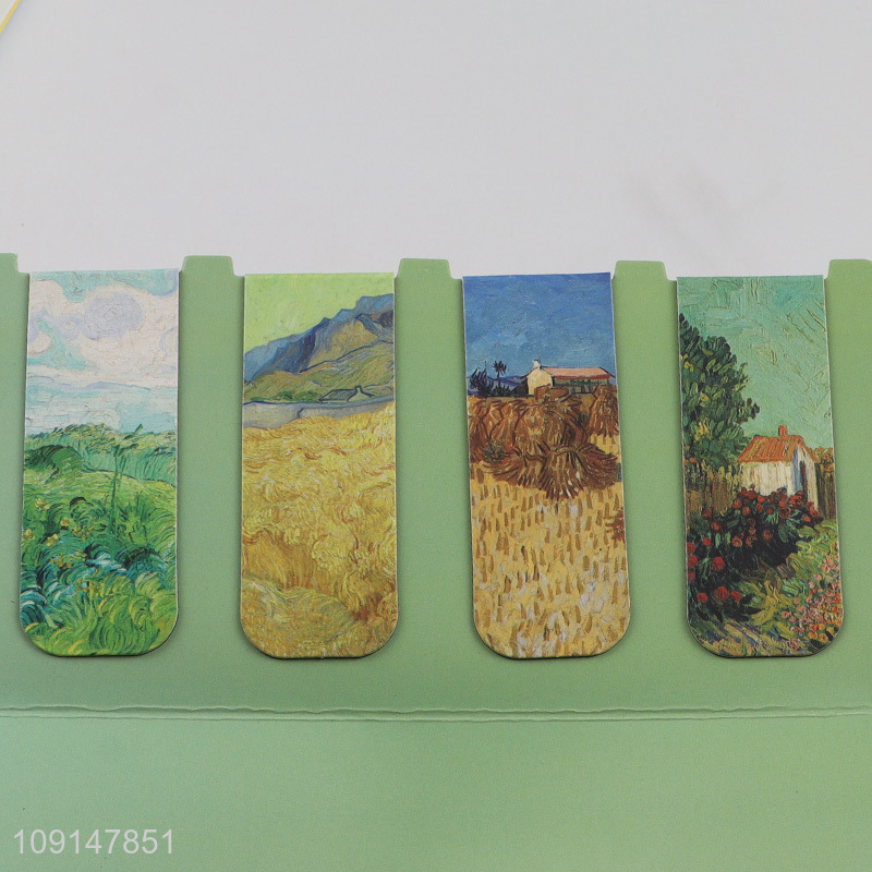 Top quality 4pcs magnetic bookmark magnetic page marker set for sale