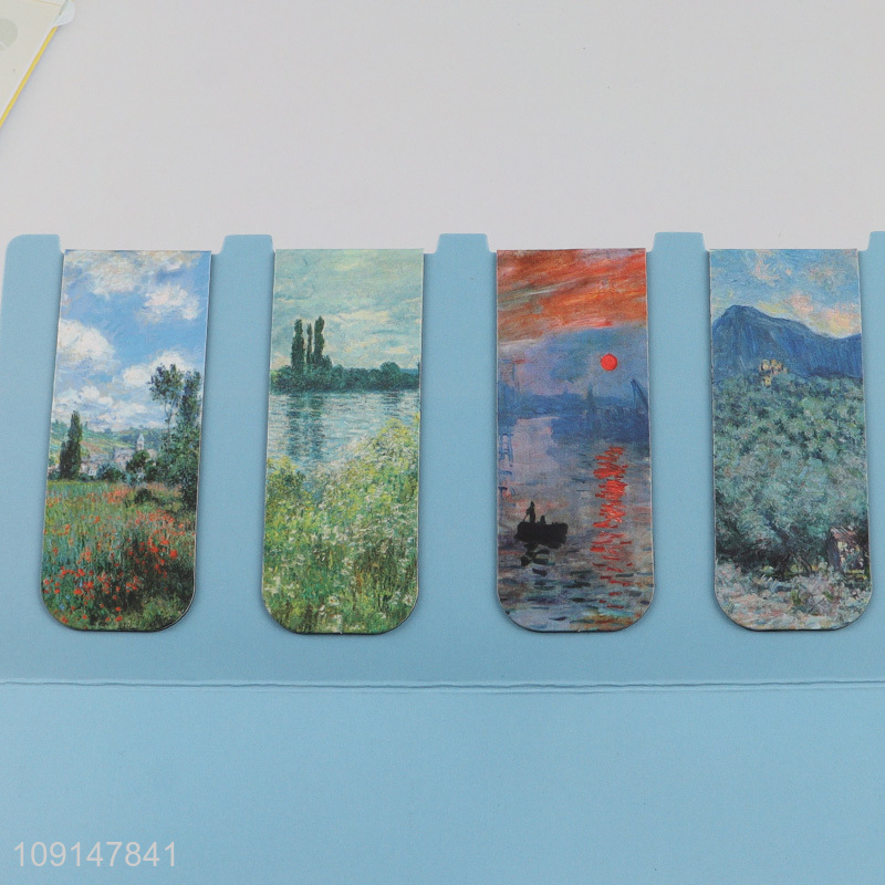 China products 4pcs folding magnetic bookmark magnetic page marker for gifts
