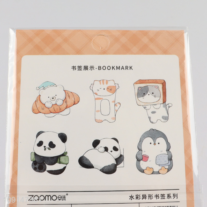 Good selling cartoon 12pcs animal series pvc bookmark page marker
