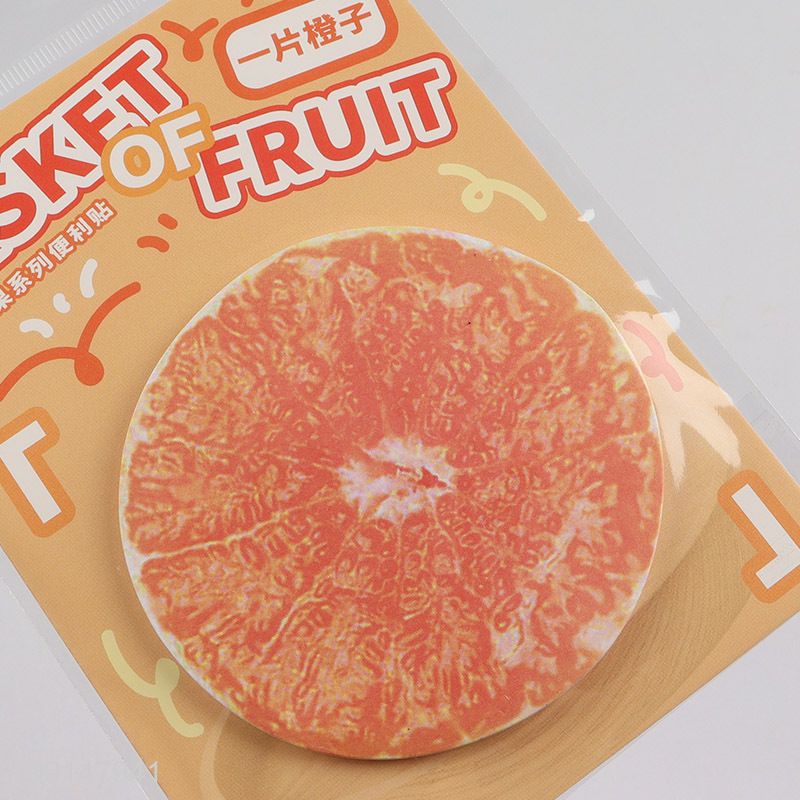 China wholesale orange shape students writing paper sticky notes