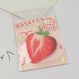 Hot selling strawberry shape self-adhesive sticky notes wholesale