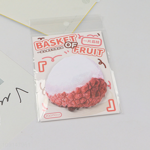 Low price students school fruit series paper sticky notes