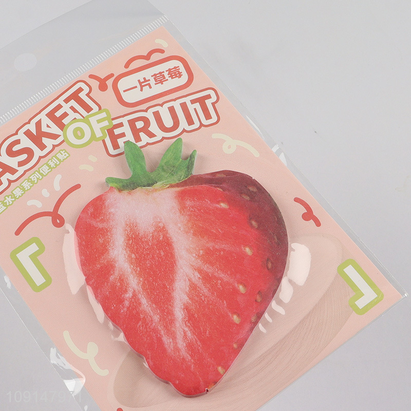 Hot selling strawberry shape self-adhesive sticky notes wholesale