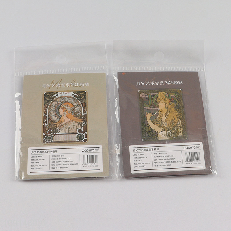 Top selling rectangle artistic acrylic fridge magnet wholesale