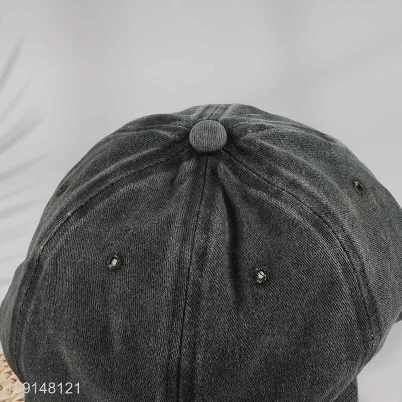 Top selling fashionable cotton washed distressed peaked cap casual hat wholesale
